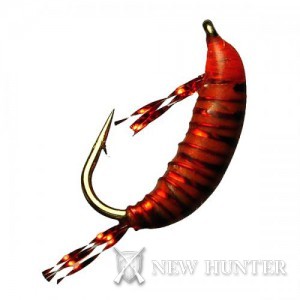 Мормышка имитация рачка бокоплава UV Shrimp 3D - Fluo Red [Флуо-красная]