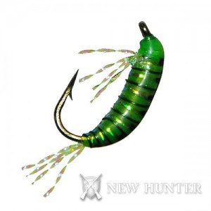 Мормышка имитация рачка бокоплава UV Shrimp 3D - Light /green [светло-зеленая]